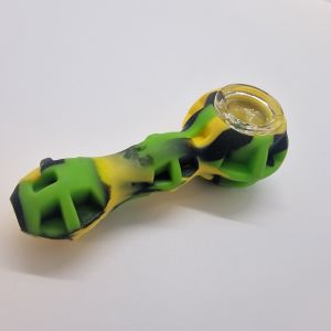 Silicone Pipe Green/Yellow