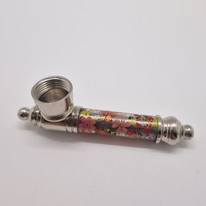 Metal Pipe with Flowers