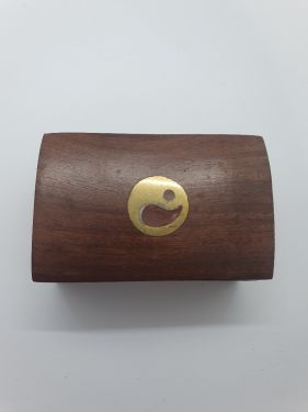 Small storage boxes brass ying yang design