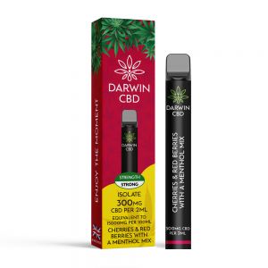 CBD Pen 300mg Cherries & Red Berries with a Menthol mix