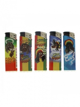 PROF Electronic Lighter Cool Brother Design 5 Pack