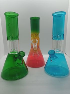 8"glass ice catcher Percolator bong Assorted colours