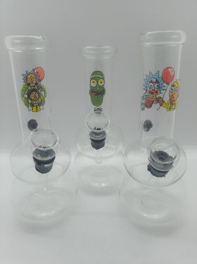 5" Rick +Morty baby bong/water pipe 
