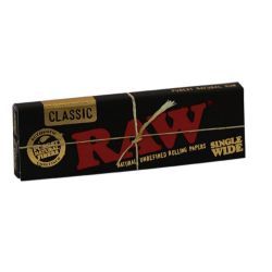 RAW Classic Black unbleached rolling papers. 
