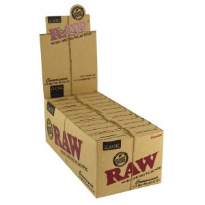 RAW Classic Connoisseur 1¼ Size Rolling Papers & Pre-Rolled Tips - 24 packets per box