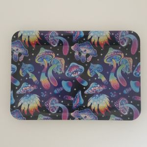 Trippy Mushrooms Rolling Tray 12x18cm