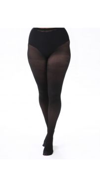 Black Fine Rib Tights
