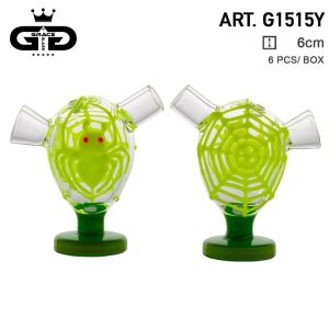 Yellow Spider Mini Glass Bubbler