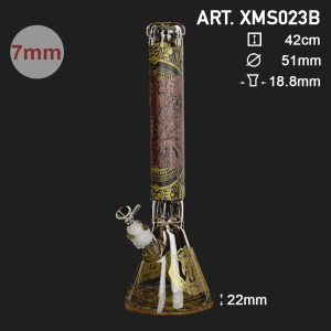 Limited Edition Heavy Beaker Series Witch doctor- H:42cm - Ø:50mm SG:18.8mm - 7mm thickness