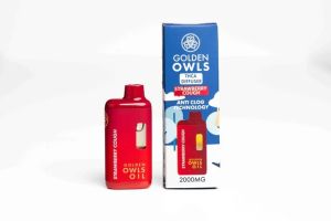 Golden Owls Strawberry Cough 2ml Sativa THCA Vape