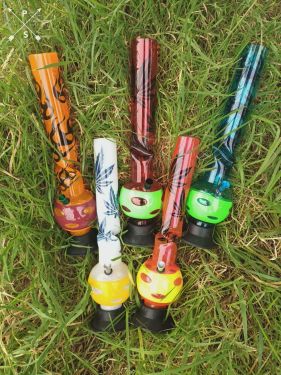 16"Acrylic Bubble jacket ice twist bong Assorted Colours+ Designs