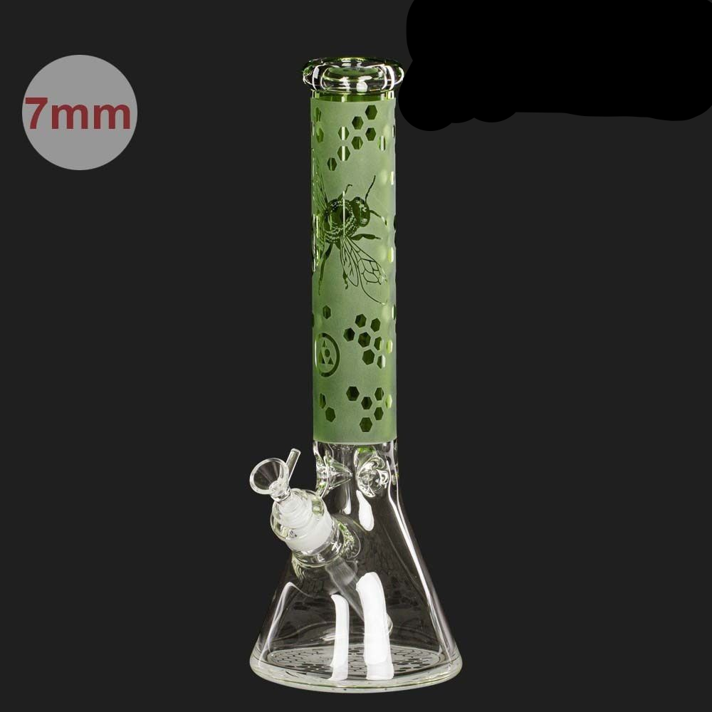 Amsterdam | Limited Edition Mixed Natural Green Beakers - H:38cm - Ø:50mm SG:18.8mm - 7mm thickness