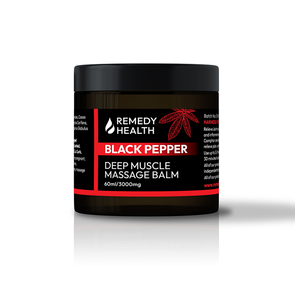 Remedy Health Black Pepper Deep Muscle Massage Balm 3000mg